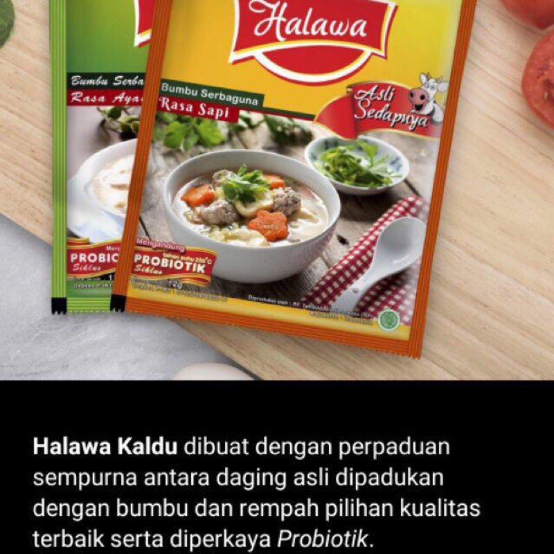 

Halawa Bumbu Probiotik