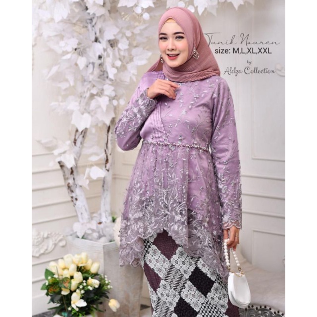 One Set Kebaya Lesti Stelan Wanita Terlaris Kebaya Best Seller Baju Wanita Kekinian Aurora selendang