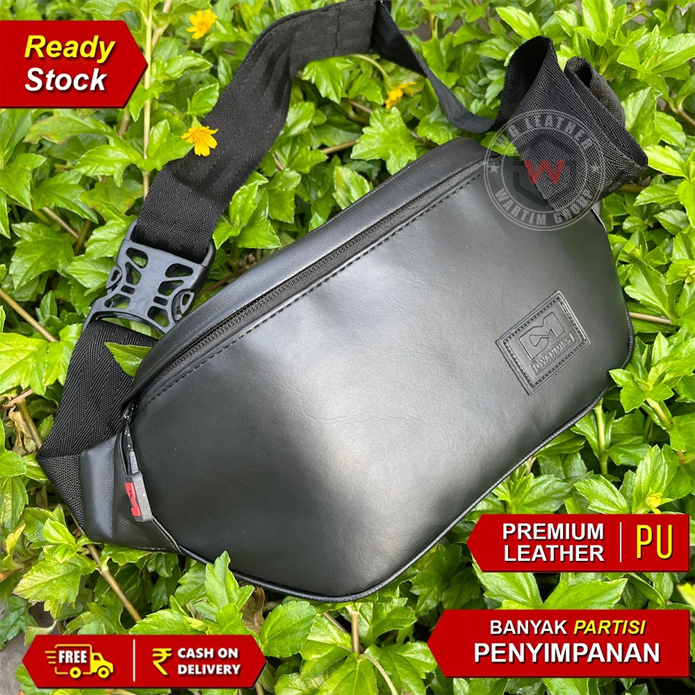 Tas Selempang Pria Casual GRATIS Dompet Kulit Lipat Pendek premium Kualitas Import - HARGA GROSIR