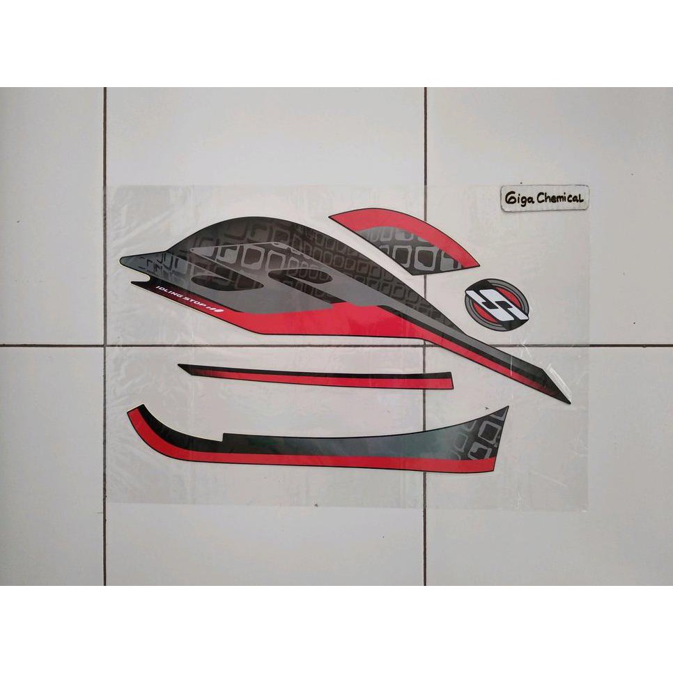 Variasi Striping Sticker Lis Scoopy Sporty 2019 2020 Hitam Original