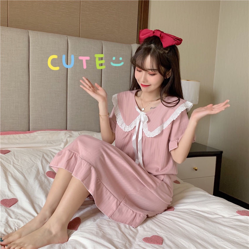 BAJU TIDUR WANITA PIYAMA WANITA BAJU TIDUR PIYAMA BAJU TIDUR WANITA MURAH PAKAIAN TIDUR ROK TIDUR BAJU TIDUR WANITA DASTER CORRINE PAJAMAS DRESS-5