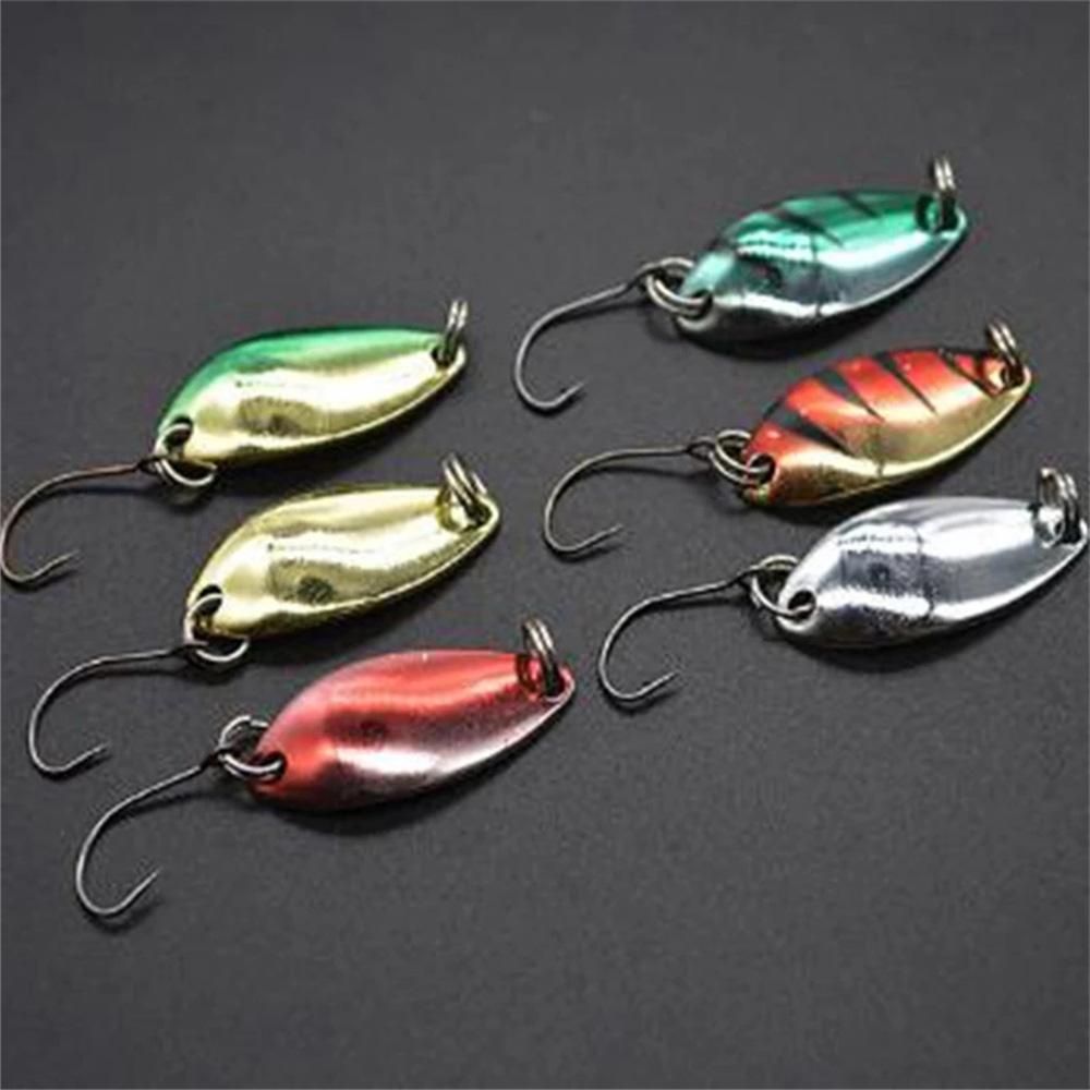 Agustina Sendok Logam Umpan 6 Pcs/Set Alat Memancing Spinnerbsit Ikan Kecil 3g 3.cm Outdoor Memancing Memancing Umpan