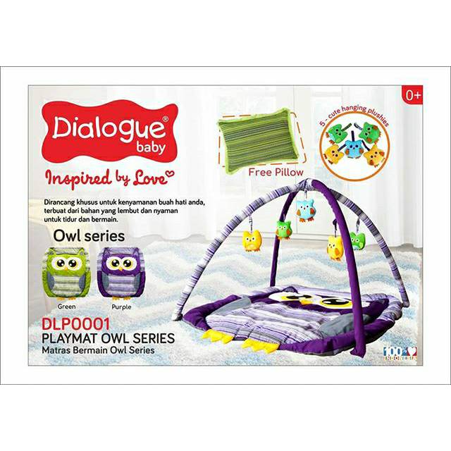 ♥BabyYank♥ DIALOGUE DLP0001 PLAYMAT MOTIF OWL - ALAS MAIN BAYI - MAINAN BAYI