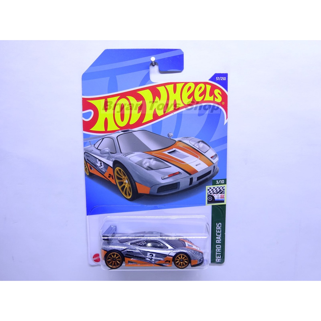 Hot Wheels McLaren F1 GTR Silver Orange no.3