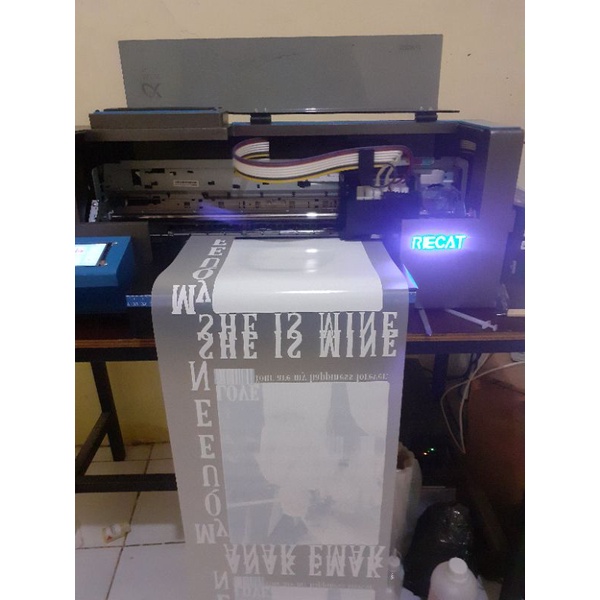 

cetak print sablon DTF siap pres A5 / A4 / A3 / 1meter / hasil putih pekat