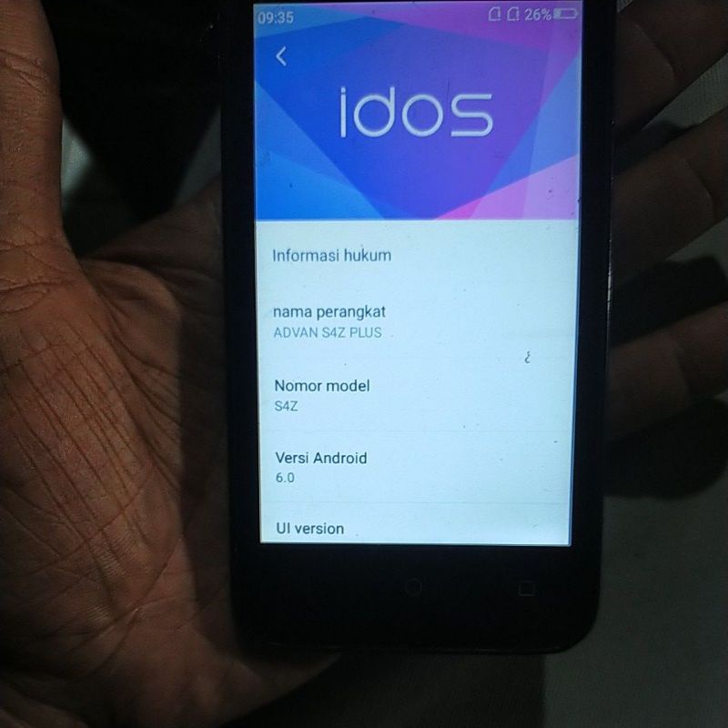 mesin lcd advan s4z plus