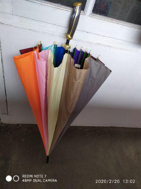 Payung Golf Pelangi Rainbow 16 Jari Jumbo Layar