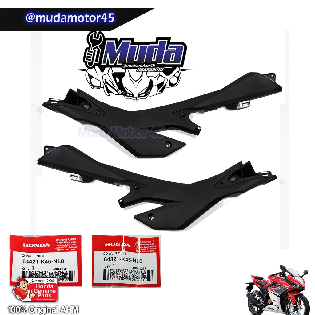 COWL R L SIDE CBR150R K45R 64321-64421-K45-NL0 COVER BODY KASAR TENGAH SAMPING KANAN KIRI BAWAH TANG