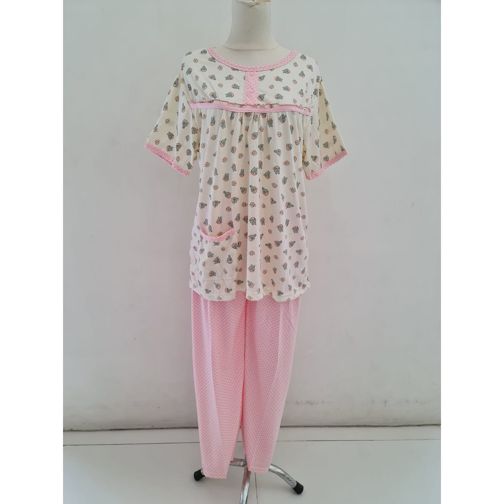 PIYAMA BAJU TIDUR WANITA KAOS KATUN PREMIUM