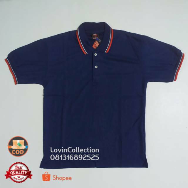 Kaos polo Polo shirt Lacoste Kaos kerah Navy Kaos polo Polo shirt Lacoste Kaos kerah Navy