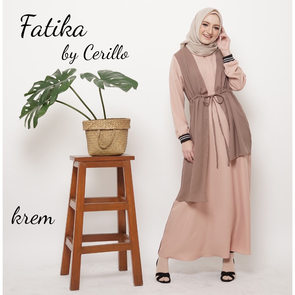 Gamis Syari Dress Pakaian Wanita Fashion Muslim Fatika Terbaru