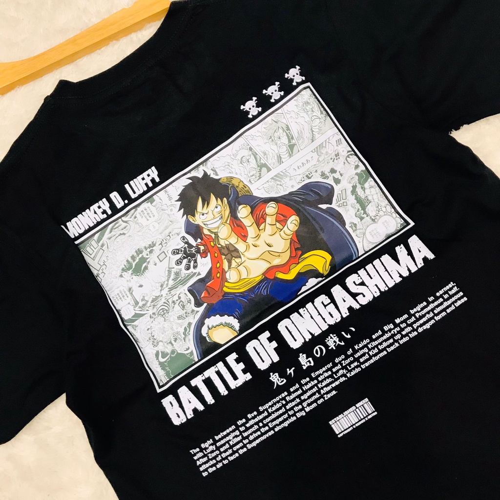 Kaos Luffy Onigashima Anime Manga One Piece Premium Unisex