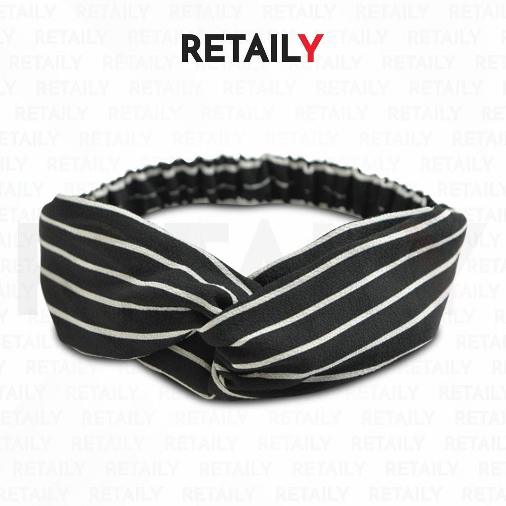 Retaily Bando Motif Wanita Korea Headband Bandana Simpul Cewek Fashion