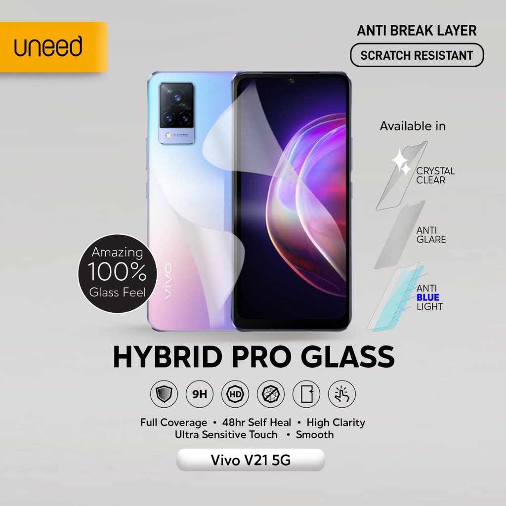 UNEED Hybrid Pro Anti Break Screen Protector Vivo V21 5G