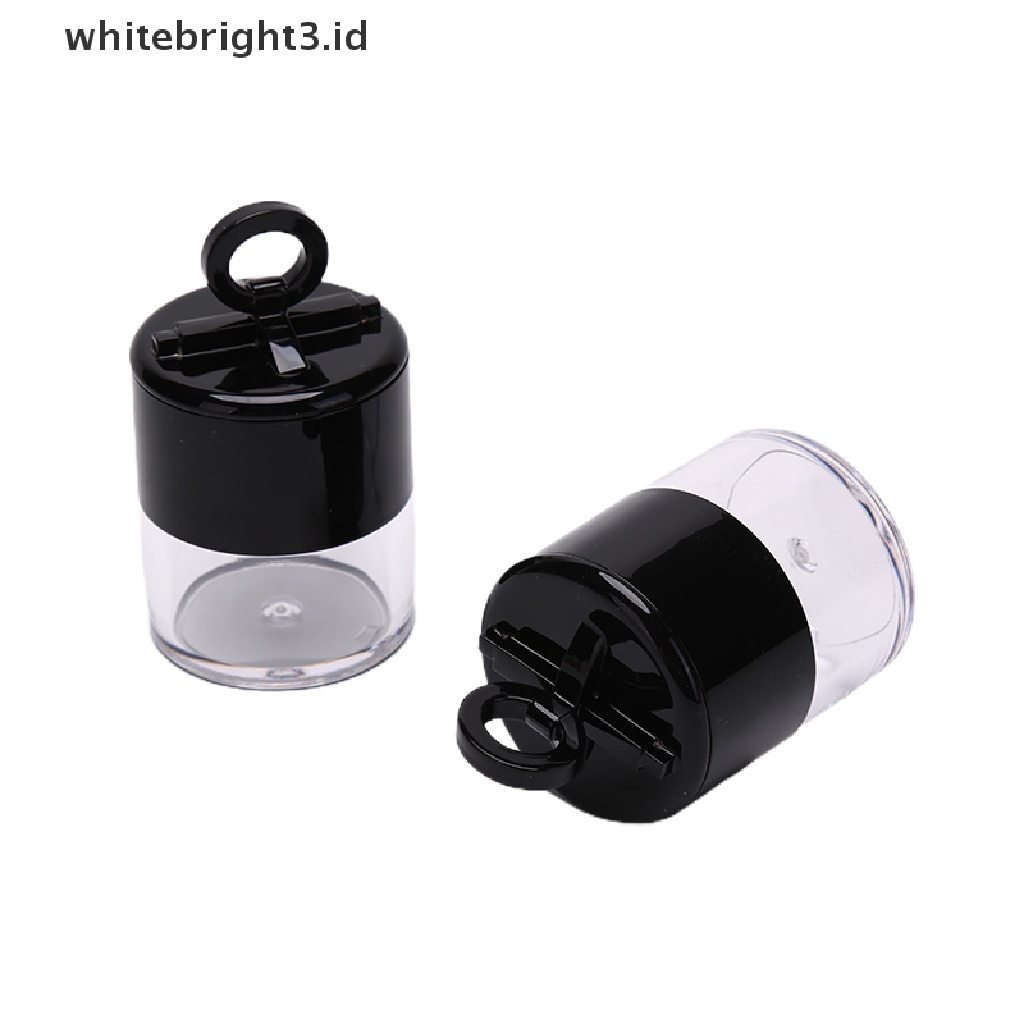 (whitebright3.id) 10g Botol Plastik Kosong Portable Dengan Puff Untuk Bedak Tabur