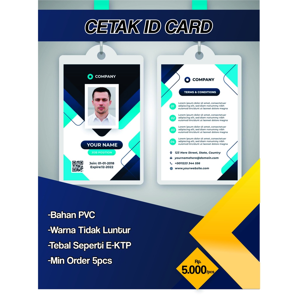 

CETAK ID CARD / KARTU NAMA PVC