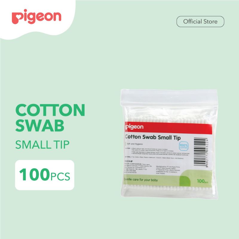 Pigeon Cotton Swab Isi 100 Pcs - Small Tip - Large | Cotton Buds