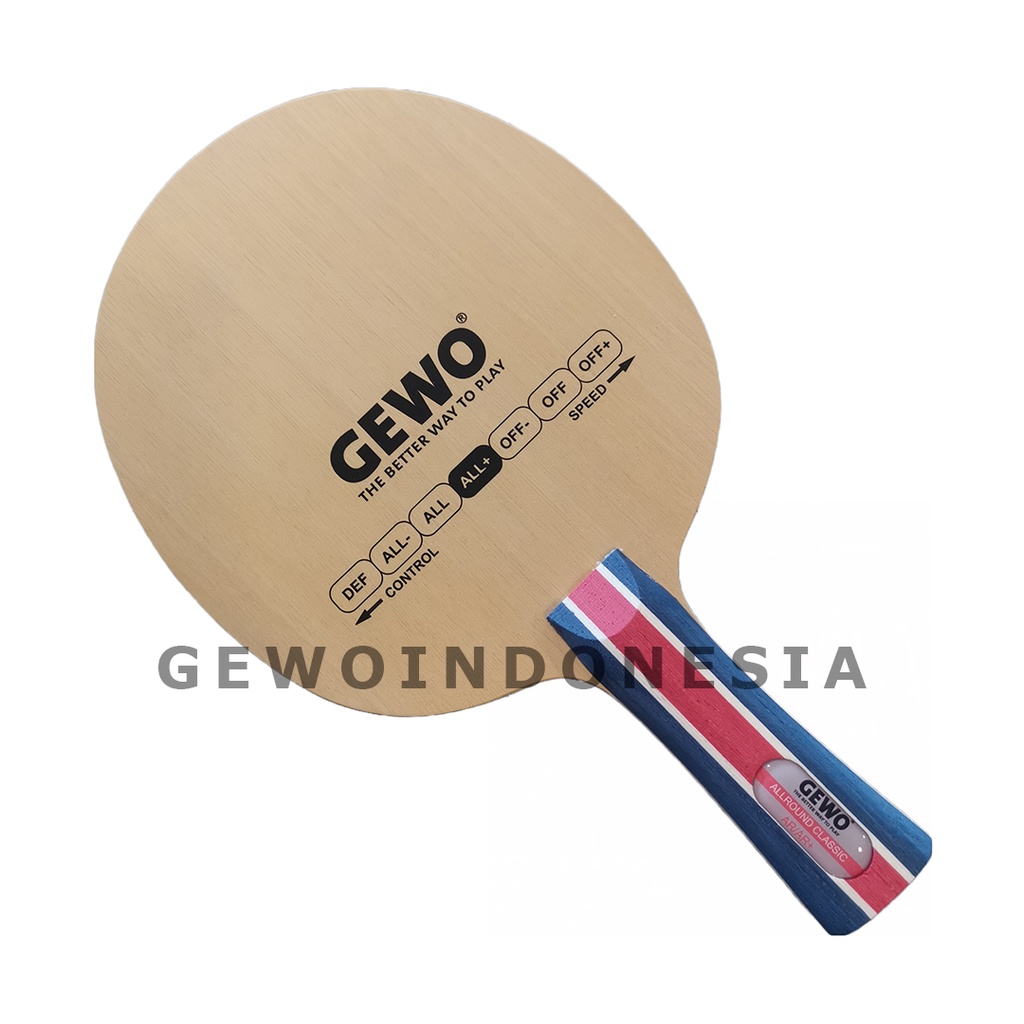 Gewo Allround Classic - Kayu Pingpong Blade Tenis Meja Bet Bat Allround+