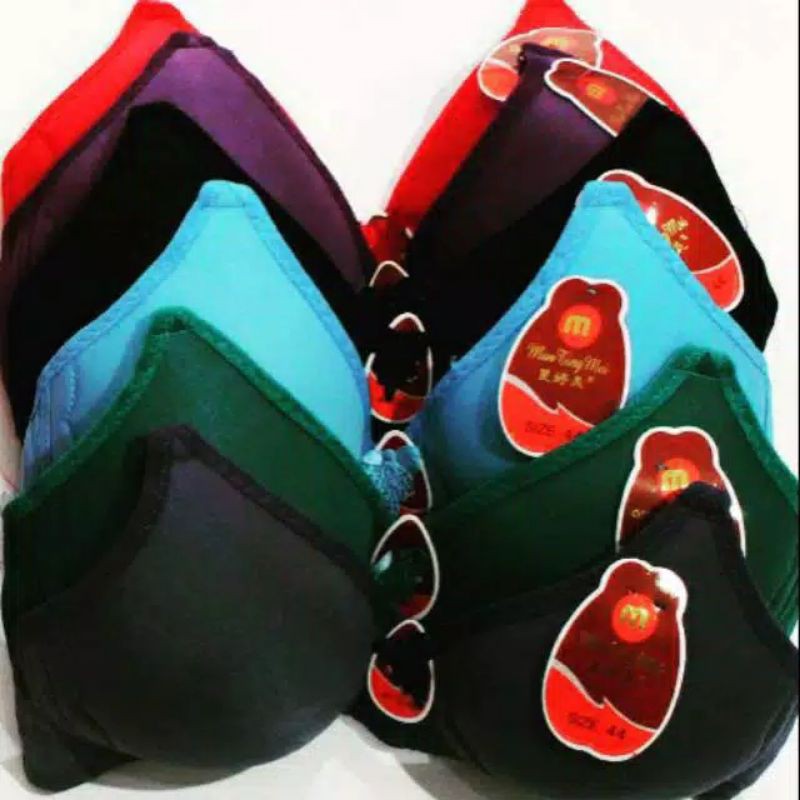 BRA - BH MERK MANTINGMEI BUSA TANPA KAWAT UKURAN  40 42 44