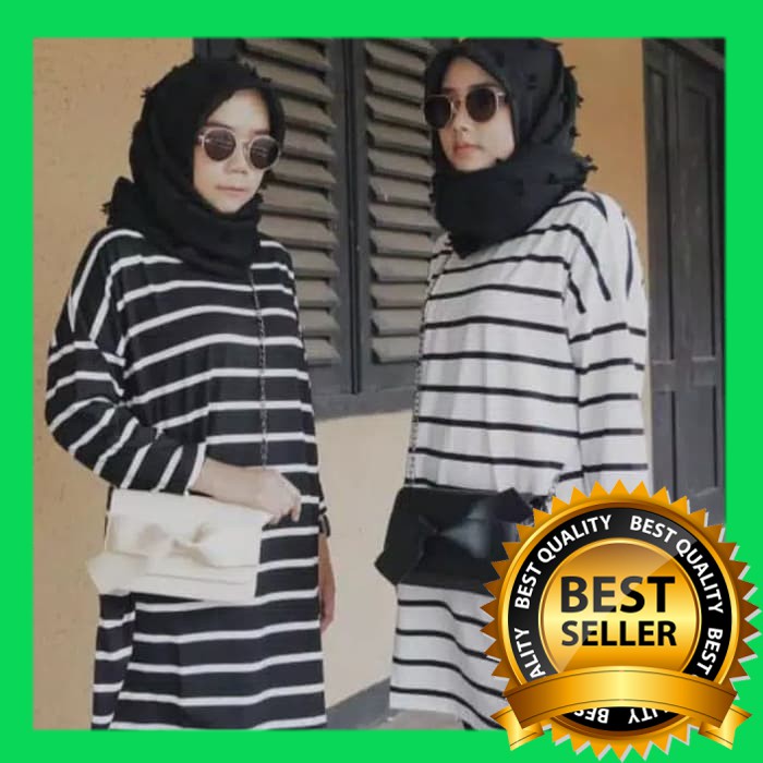 Atasan Wanita Baju Fashion Steva Tunic Oversize Jumbo - Putih Ks290
