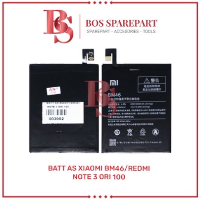 BATTERY AS XIAOMI BM46 / REDMI NOTE 3 ORI 100