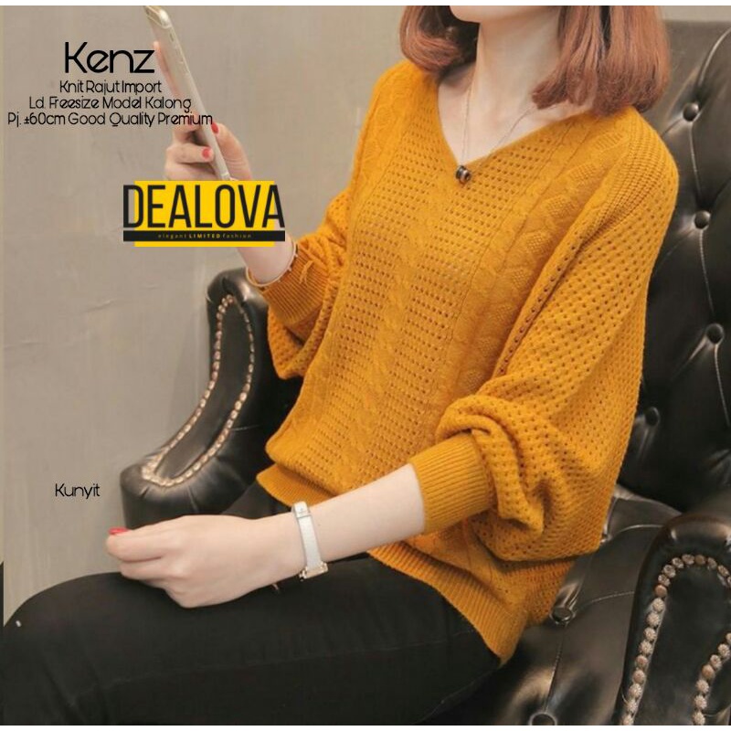 KENZ ATASAN WANITA KNIT RAJUT IMPORT BY DEALOVA
