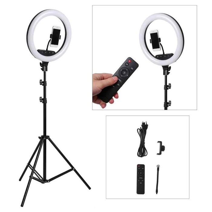 Ring Light 36cm Wireless + Light Stand Tripod 2M 1.6M 1.1M Selfie Led