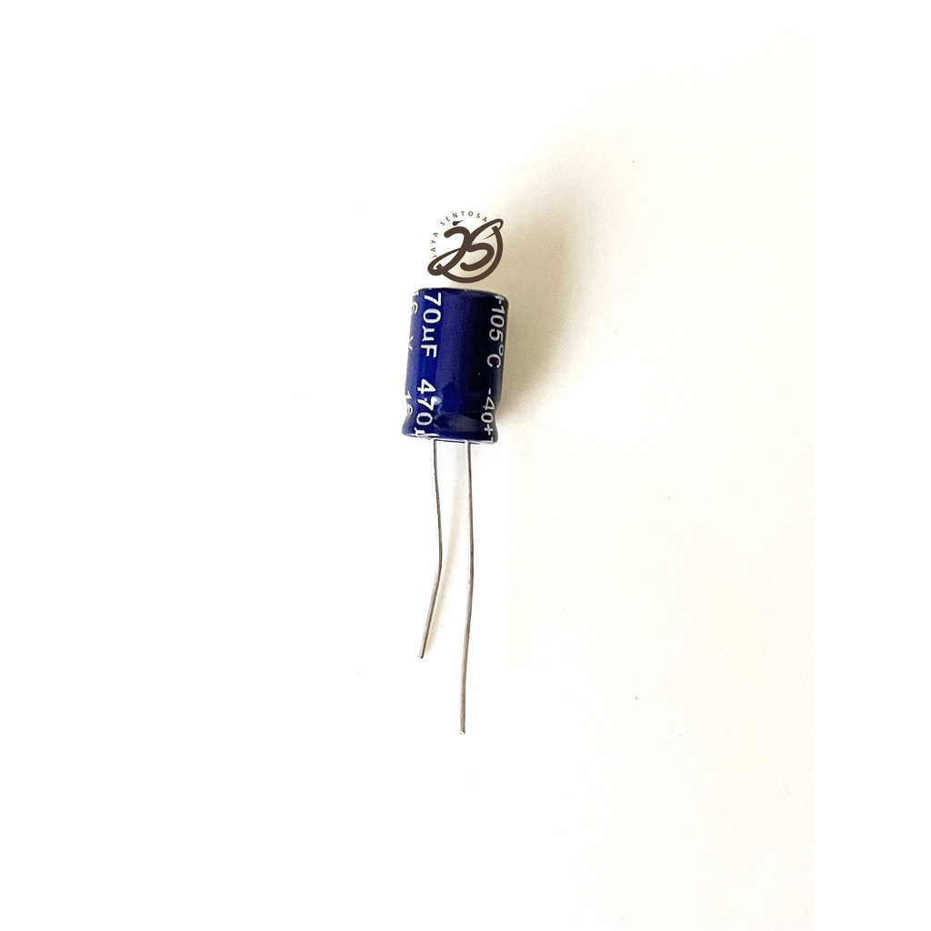 ELCO 470UF 16V (1 BUAH) KAPASITOR CAPACITOR ELCO KAPASITOR ELKO KAPASITOR 470 UF 16 V