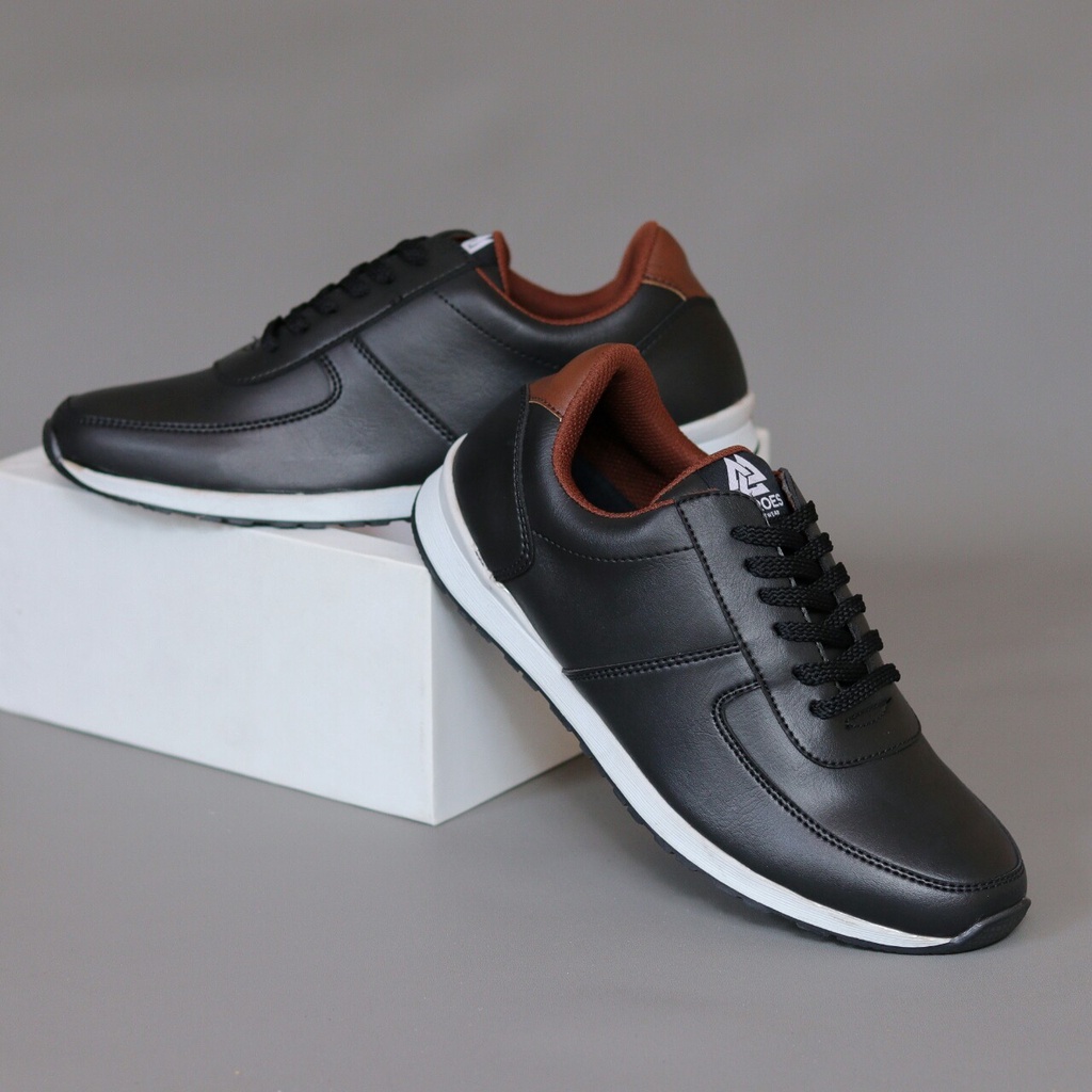 Xshoesbdg.id  x Frey Sepatu Sneakers Pria Formal Casual Semi Kulit Santai Kerja Nongkrong Sepatu Pria