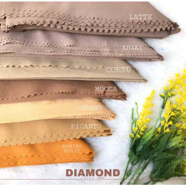 HIJAB SEGI EMPAT AZARA DIAMOND LASER CUT KERUDUNG SEGIEMPAT POLOS LASER CUT
