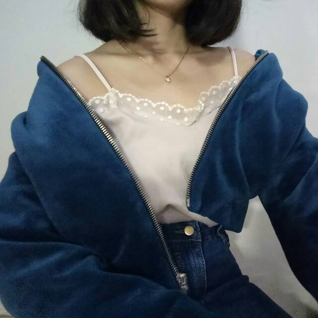 Bomber crop jacket / velvet jaket/ oversize jacket