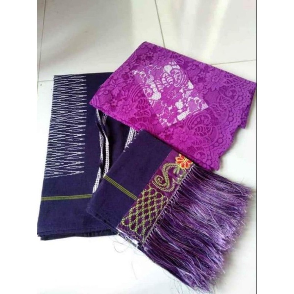 Set Kain Renda + Songket Sibolqng Rasta + Selendang (WAJIB CHAT ADMIN)