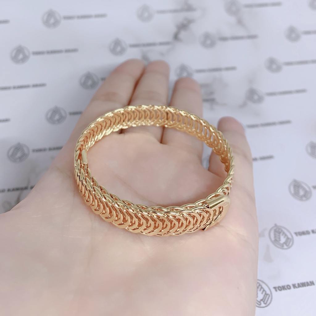 Gelang Tangan Xuping Gold Wanita Dewasa Model Bangkok Unik *60