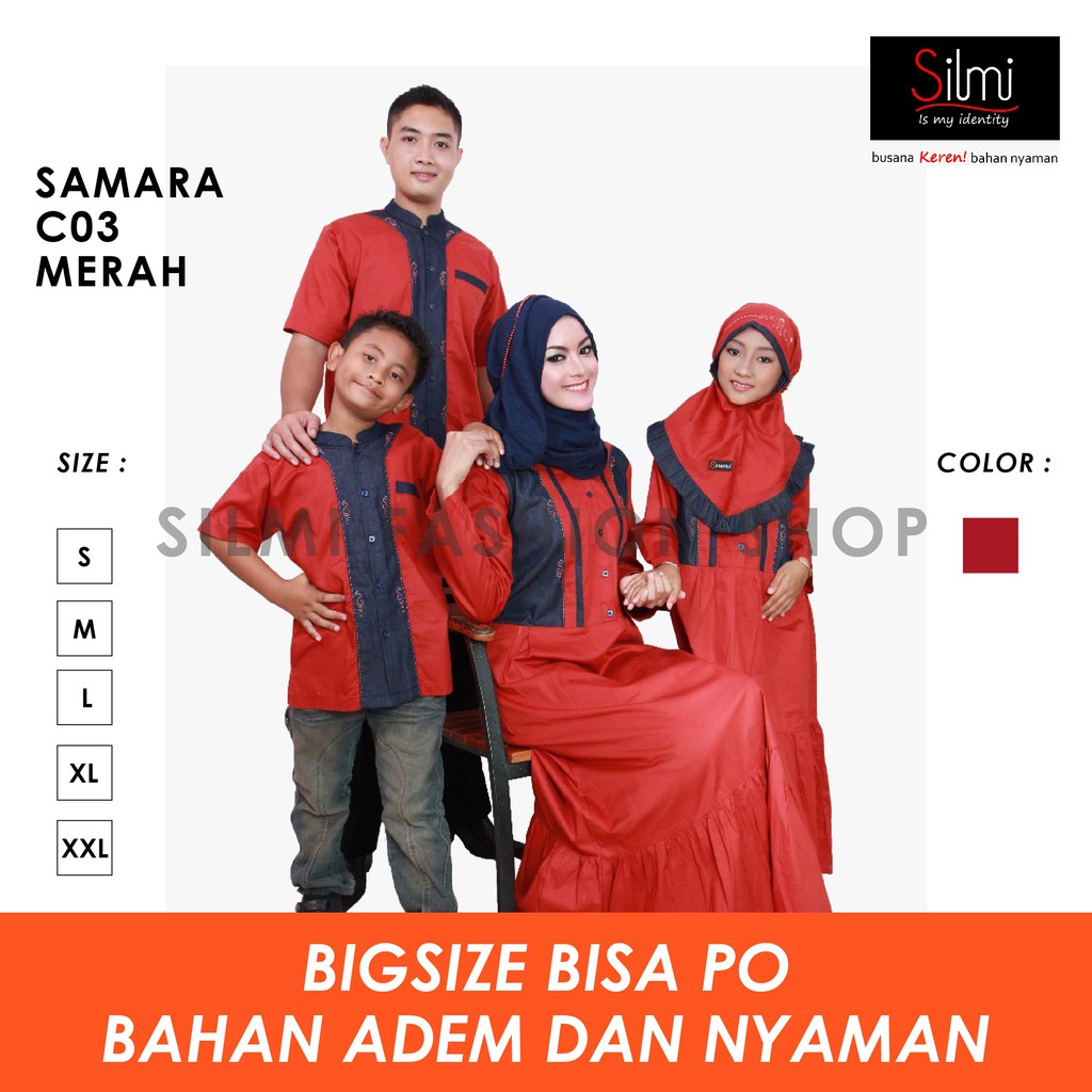 Busana Muslim Couple 100 original by SAMARA  bahan katun 