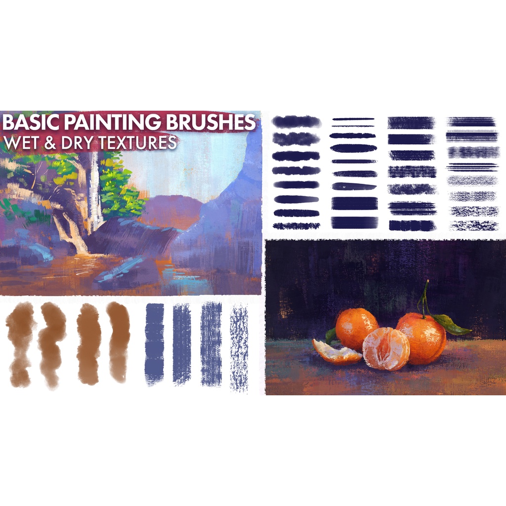 Procreate Brush - Hand-painted Gouache Brushes for Procreate