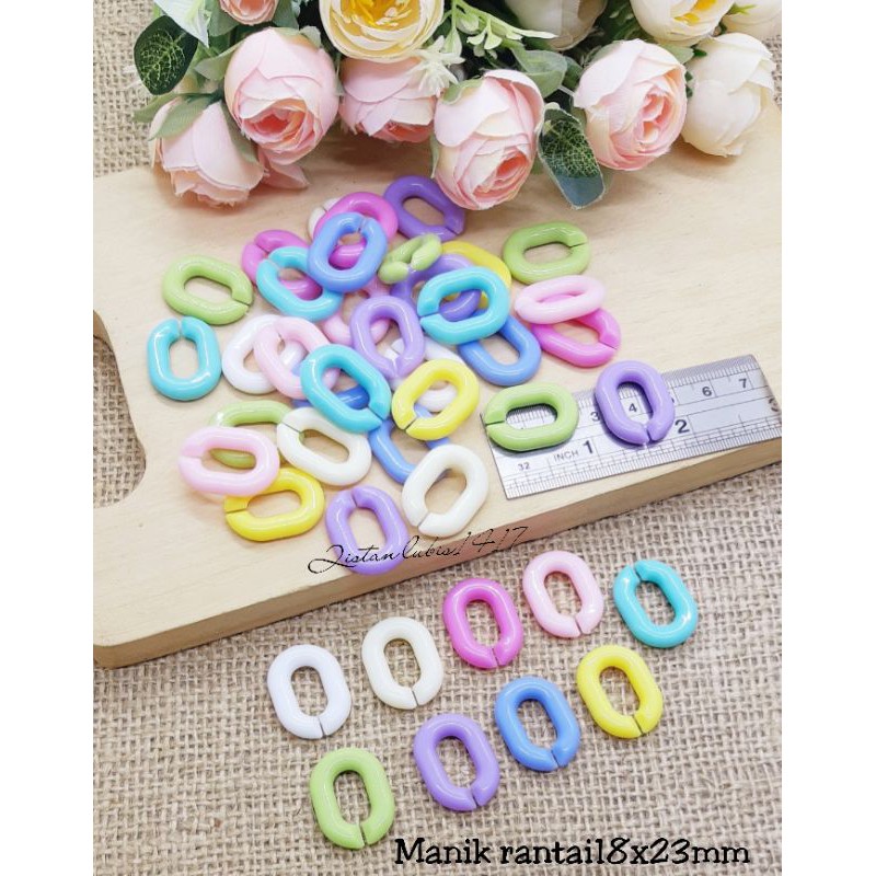 20pcs bahan rantai 18x23mm