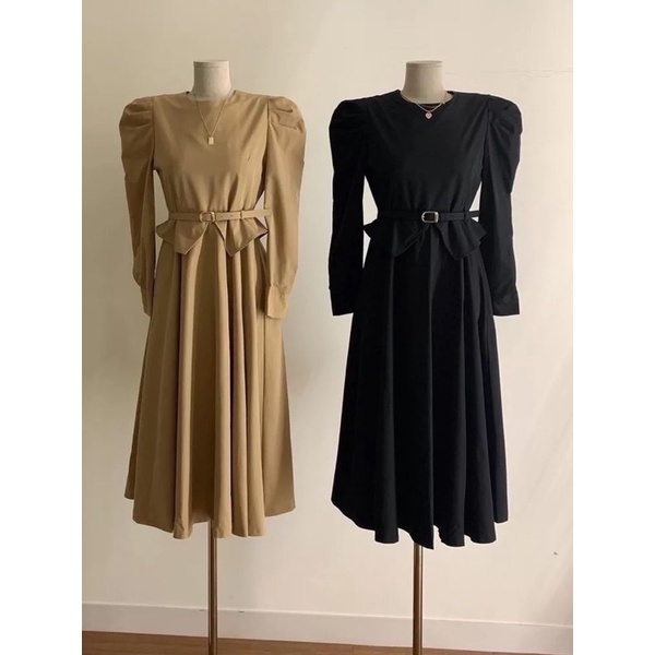 midi dress basic nagita premium import bangkok bkk