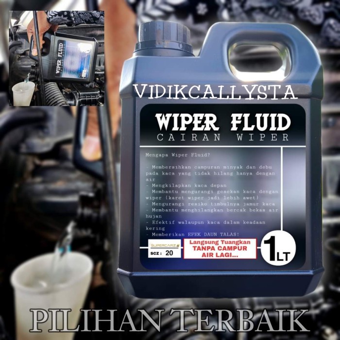 AIR WIPER FLUID 1L LITER CAIRAN PEMBERSIH KACA MOBIL TERBAIK