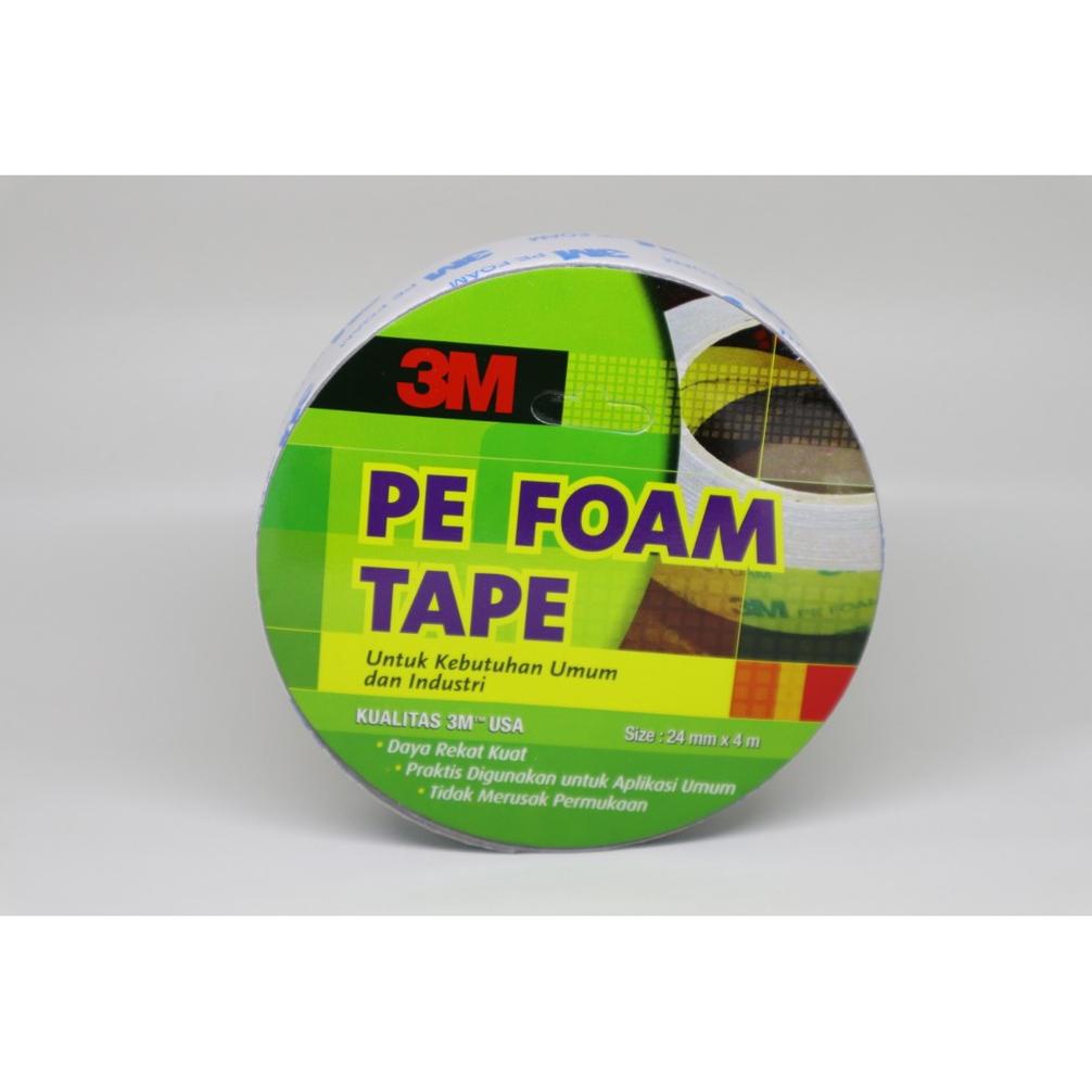 

[(BAYAR DITEMPAT) DOUBLE TAPE BUSA 3M Pe Foam Tape 24mm x 4M ORIGINAL