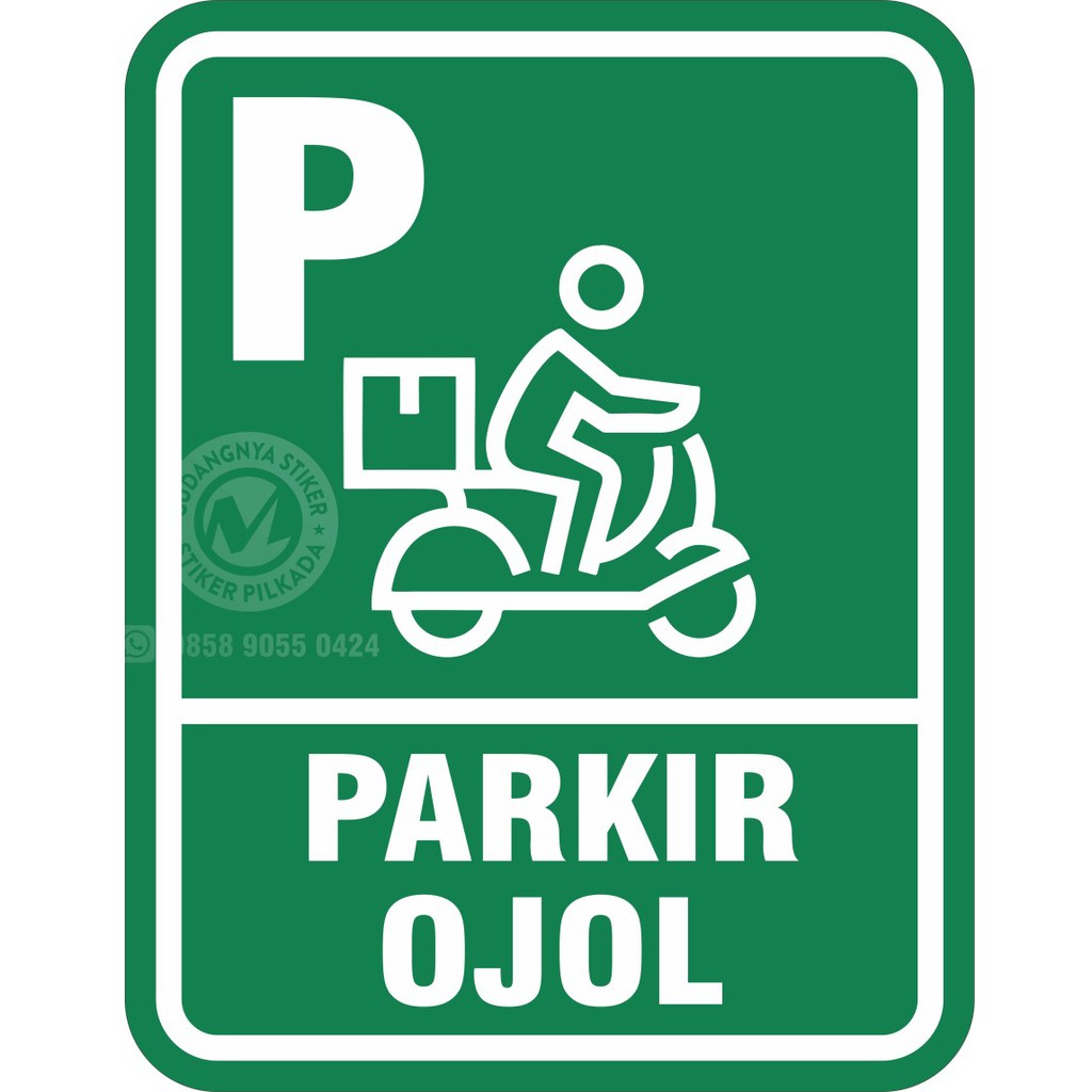 

STIKER VYNIL RAMBU PARKIR OJOL 35X45CM