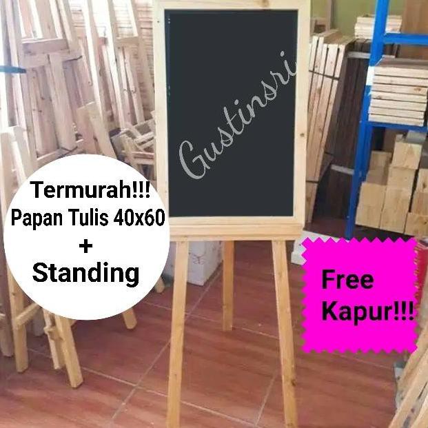 

Km3Code PAPAN TULIS KAPUR + STANDING TRIPOT PAPAN MENU CAFE PAPAN BOARD + KAKI KAYU PENYANGGA DEKORA