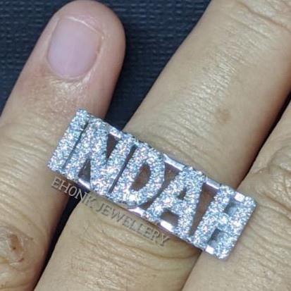Cincin emas berlian eropa asli 100% natural diamond dengan sertifikat memo card LAB