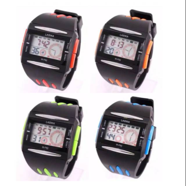JAM TANGAN SPORT UNISEX LASIKA ANTI AIR TYPE W_F62/L862