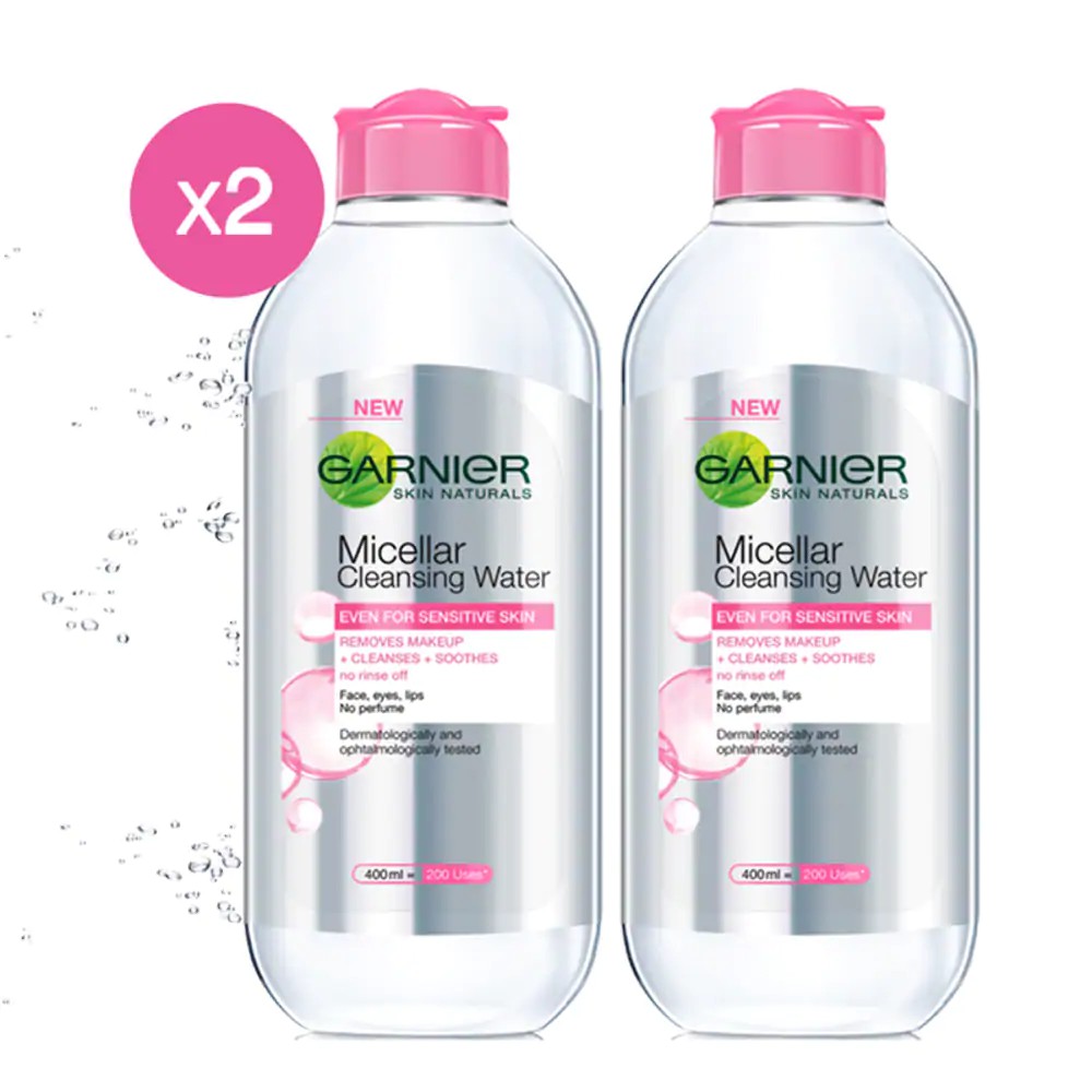 Garnier Twin Pack Micellar Water Pink 400ml