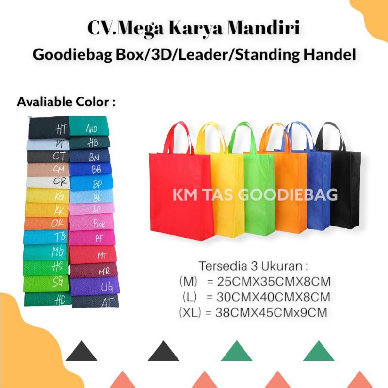 

Tas Souvenir Spunbond Standing Handle 30x40 Isi 12pcs