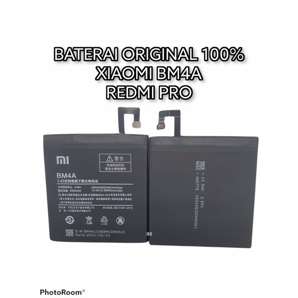 baterai xiaomi redmi pro dual camera baterai original xiaomi BM-4A