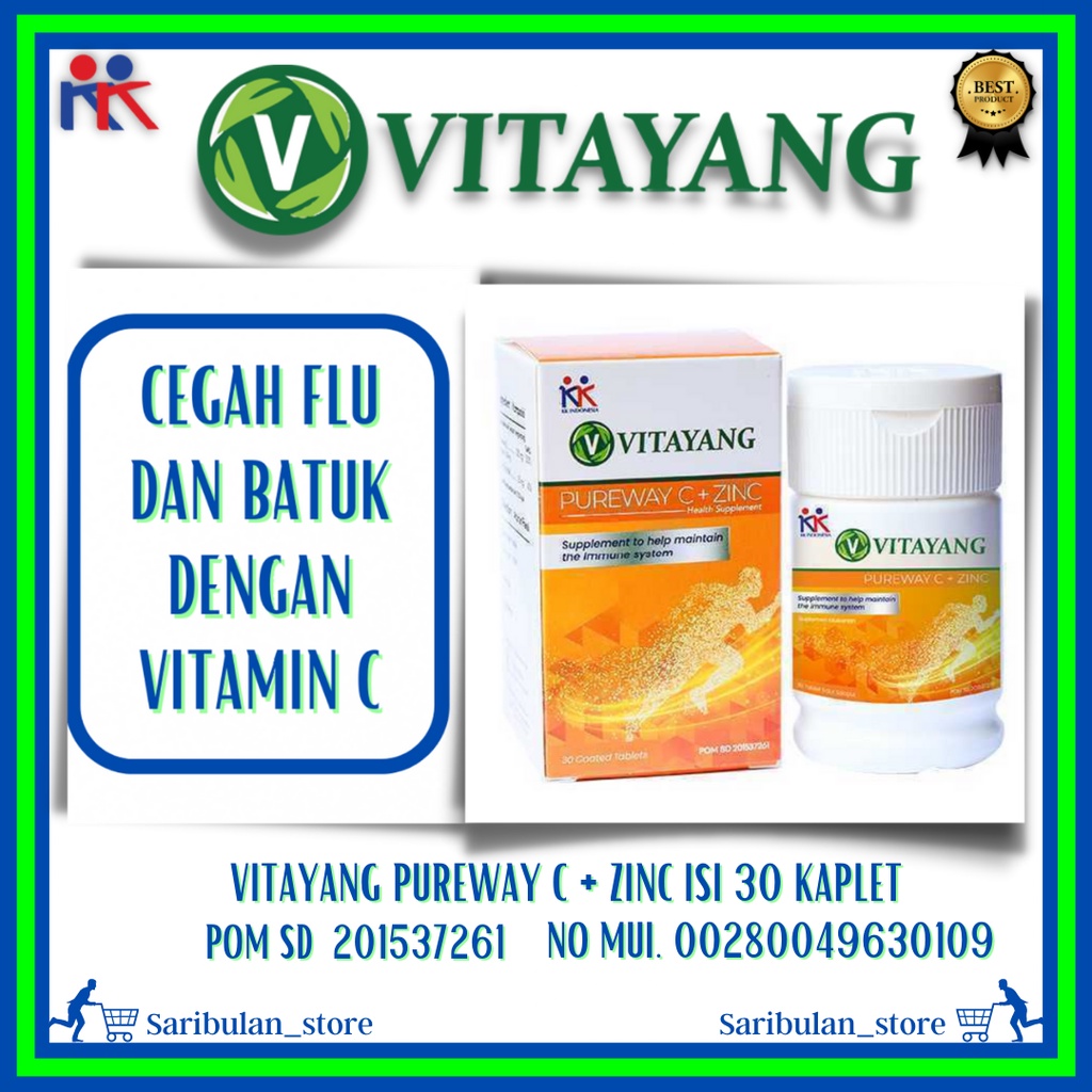 Jual Vitayang Pureway C + Zinc Vitamin C Imun Booster Antioksidan