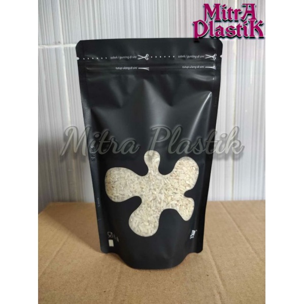 STANDING POUCH WINDOW HITAM 250g