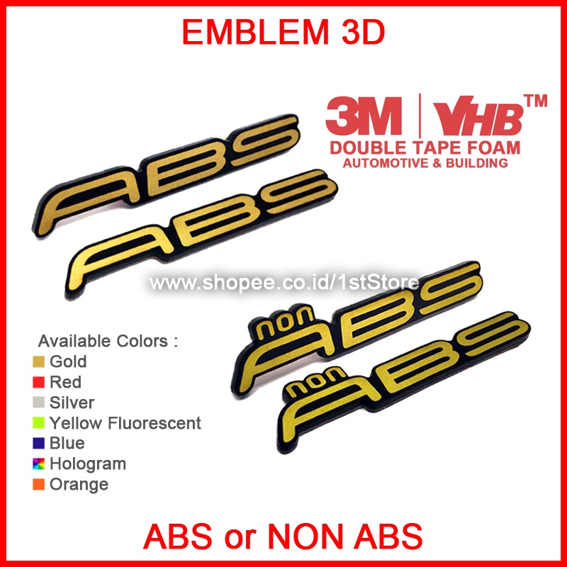 EMBLEM 3D ABS OR NON ABS LOGO TIMBUL YAMAHA NMAX AEROX XMAX LEXI ALL NEW OLD HONDA ADV PCX VARIO CBR