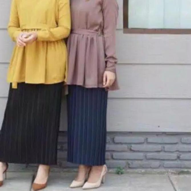 【Hyper Mall VLD】 Rok Plisket Span Lurus Centi Premium Murah 